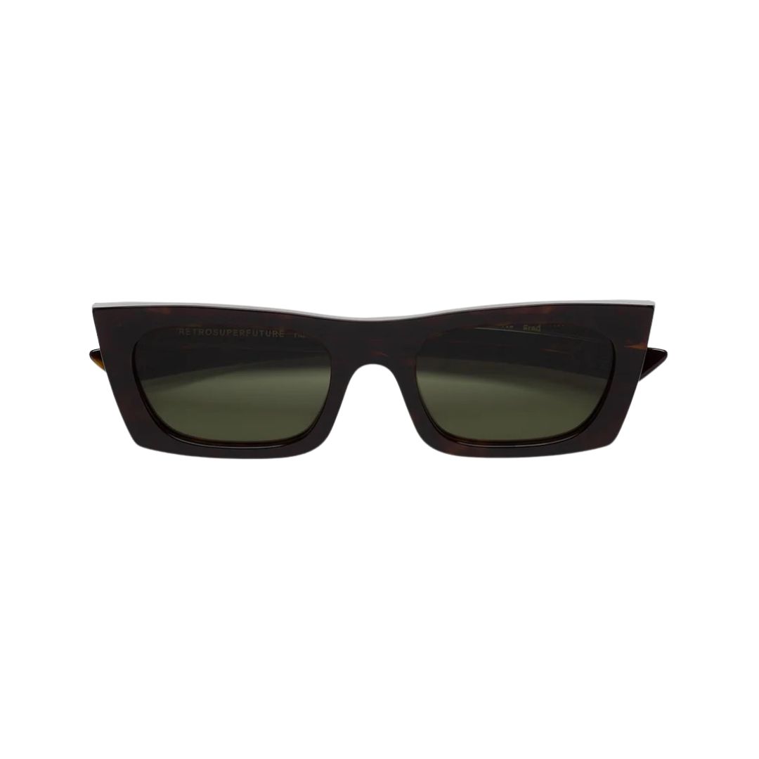 Retro Super Future Fred 2.0 Havana 3627 Green - Occhiali da sole | Ottica Zambrelli Parma